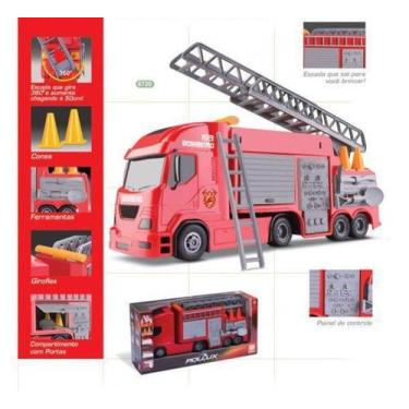 Imagem de Caminhão infantil bombeiros pollux - silmar 6720