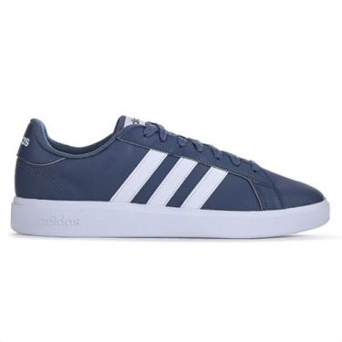 Imagem de Tênis Adidas Grand Court Base 2.0 Azul e Branco - Masculino, 37, Azul
