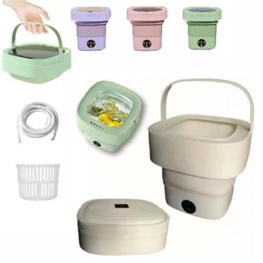 Imagem de Mini Maquina Lavadora Lava Roupas Forte Potente Centrifuga 6,5 Litros 