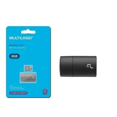 Imagem de Pendrive 8GB 2 em 1 Micro SD MC161 - Multilaser