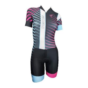 Imagem de Macaquinho Ciclismo Bike Feminino Penks Style Forro D100, P, Rosa, Mul