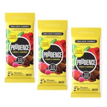 Imagem de Preservativo Mix Prudence 4 Sabores Morango Hortelã Chocolate e Tutti 