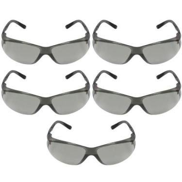 Imagem de Kit 05 Óculos de Segurança Lêmure Kalipso CA 39507 Cor:Cinza, Cinza