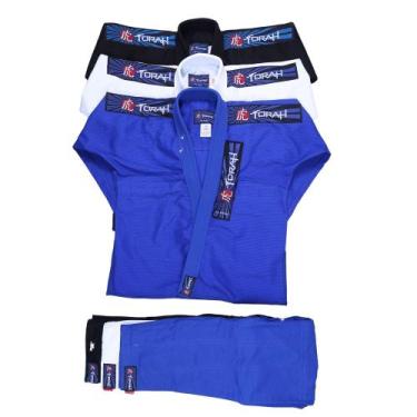 Imagem de Kimono Torah Trançado Plus Jiu Jitsu - Adulto, A0, Preto