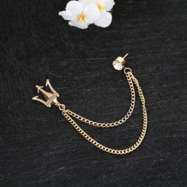 Imagem de Broche de Lapela para Terno - Tridente com Zircônia - Maria Bonitta Se