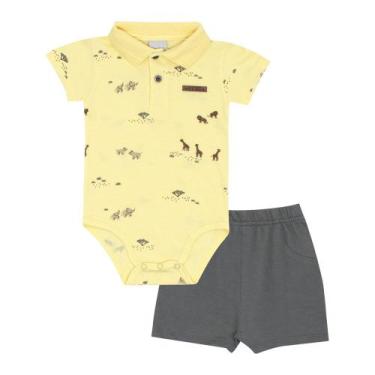 Imagem de Conjunto Bebê Menino - Amarelo - 52170-4 - Pulla Bulla, P, Amarelo
