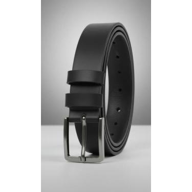 Imagem de Cinto Masculino em Couro Fivela Quadrada 40mm - Congratulations Store