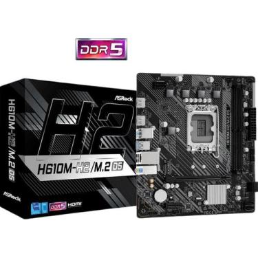 Imagem de Placa Mãe ASROCK LGA1700 H610M-H2/M.2 D5 2XDDR5 4800MHZ 4XUSB 2.0 2XUS