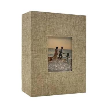 Imagem de Álbum De Fotos Grande Em Linho Com 200, 300, 600 Bolsos Para Fotos 4x6