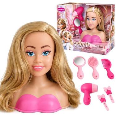 Imagem de Boneca Para Pentear Infantil Annie Hair Style Com Escova Secador Espel