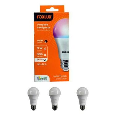 Imagem de Lâmpada Inteligente RGB Foxlux 9W Wifi Smart Bivolt  iluminação colori