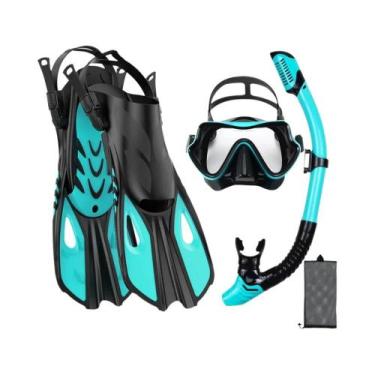 Imagem de Conjunto De Máscara De Snorkel Ajustável Para Adultos Com Snorkel Dry 