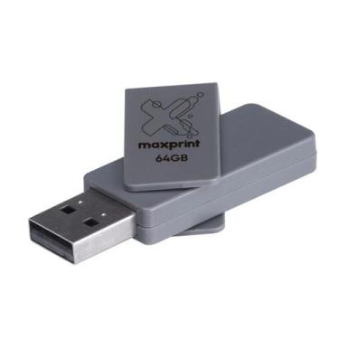 Imagem de Pen Drive 64GB USB 2.0 Twist Grafite Maxprint - 50000015