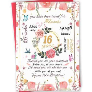 Imagem de Cartão de Aniversário Sweet 16 mmuue 20x13 cm