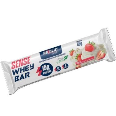 Imagem de Sense Whey Bar Absolut 15g de Proteína Sabor Morango com Chantilly 45g