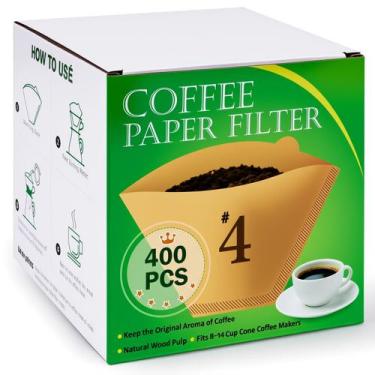 Imagem de Filtros de Café BYKITCHEN 4 Cônico Sem Branqueamento 400 unidades