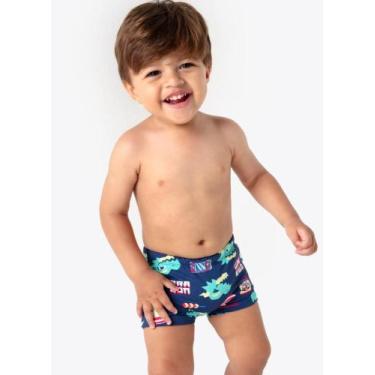 Imagem de Sunga boxer bebê menino com proteção solar puket cor:dragão streettama
