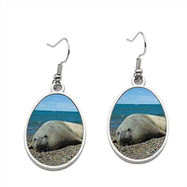 Imagem de Brinco com selo de elefante na Patagônia Argentina - Brincos pendentes para meninas - Presente de festa de aniversário dos namorados