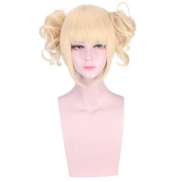 Imagem de YBY Peruca de anime, perucas Lolita de cabelo sintético natural com touca de cabelo para cosplay e uso diário