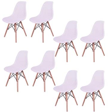 Imagem de Kit 8 Cadeiras Charles Eames Eifell 130 Furadinha Cor:Branca