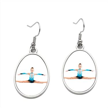 Imagem de Brincos de ginástica – Brincos pendurados para meninas – Presente de festa de aniversário dos namorados, Metal, Sem pedras preciosas