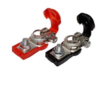 Imagem de Terminais de cabo de bateria negativos e positivos universais - Conectores de abraçadeira de terminais automotivos - Kit sortido de terminais de liberação rápida durável e ajustável para carros e caminhões - Acessórios para carros e caminhões