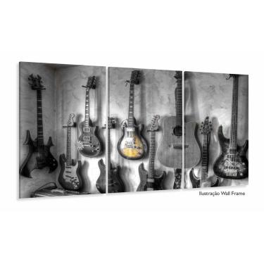 Imagem de Quadro Decorativo Guitarras 120x60 em tecido