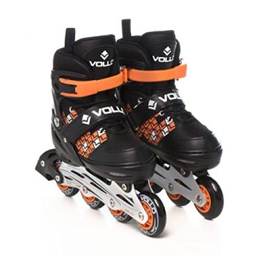 Imagem de Patins In Line Laranja e Preto Pequeno Vollo Sports