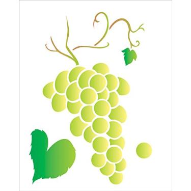 Imagem de Stencil de Acetato para Pintura OPA Simples 20 x 25 cm - 2187 Frutas Uva II