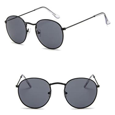 Imagem de Óculos de Sol Retro Oval Feminino/Homem Designer Vintage Pequeno Preto Vermelho Amarelo Óculos de Sol Óculos de Sol, C1, Liga