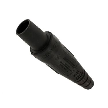 Imagem de Leviton Nariz cônico série 16SDF-14E 16, isolador para plugue fêmea, tipo Cam, destacável, tamanho do cabo: 1/0-4/4/0, preto