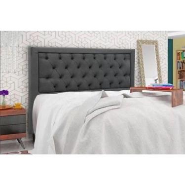 Imagem de Cabeceira Estofada Queen Baronesa Veludo Marrom