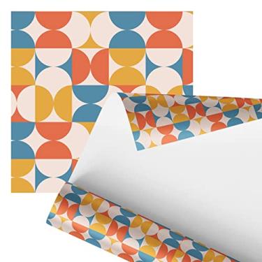 Imagem de Papel De Parede Adesivo Abstrato Arabesco Cor Retro 2,80m