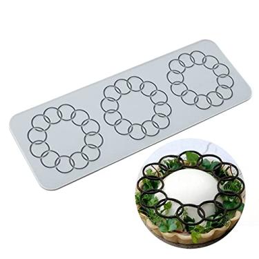 Imagem de TUKE Moldes de renda para decoração de bolos - moldes de silicone de folha 3D para assar, gomas e fondant - padrões de flor, favo de mel e abelha para açúcar e chocolate