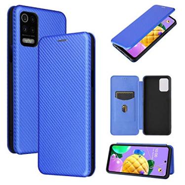 Imagem de For LG K52 / K62 Carbon Fiber Texture Horizontal Flip TPU + PC + PU Leather Case with Card Slot