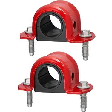 Imagem de Kit de suporte de barra estabilizadora frontal Extreme Red 4 peças + kit de bucha frontal compatível com Jeep Wrangler 1997-2006, projetado e fabricado nos EUA