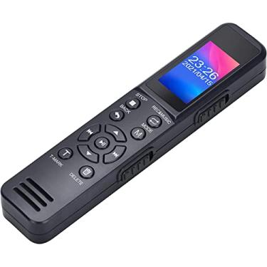 Imagem de Gravador de voz digital ativado por voz, recarregável, com pequeno gravador de fita para palestras, reuniões, entrevistas, mini gravador de áudio carregador USB, MP3