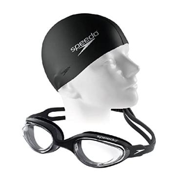 Imagem de Kit Natação Speedo Óculos Hydrovision + Touca Flat Silicone