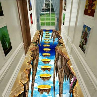Imagem de LSMKKA Tapete de corredor 3D, corredores longos 9 5 8 10 12 pés 16 ' emocionante penhasco tapetes para casa interior cozinha quarto, tapete retangular antiderrapante lavável (estilo1) 1,5x4 pés/46x122 cm
