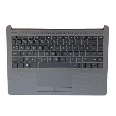 Imagem de Substituição para HP 240 G8 256 240 G9 246 G8 Capa de Laptop Apoio para Palma Teclado Touchpad Montagem Parte 6070B1751305 M23367-001 Cinza