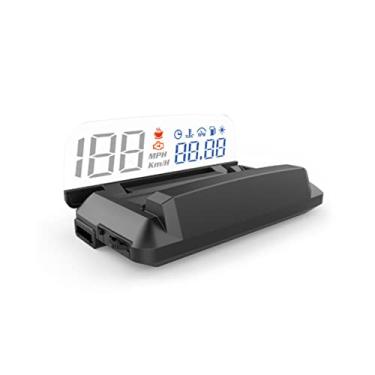 Imagem de Carro HUD Headup Display LED Projetor Velocímetro com Velocidade/Tempo/Temperatura da Água/RPM/Consumo de Combustível/Exibição de Quilometragem Função de Alarme