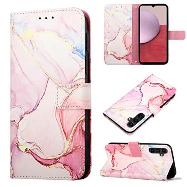 Imagem de Lanyard Pretty Marble Capas de telefone Samsung Galaxy A14 A 14 5G Capa de couro com slots de cartão impressos clipe de carteira para telefone de negócios Samsung A14 5G capas (2, Samsung A14 5G)
