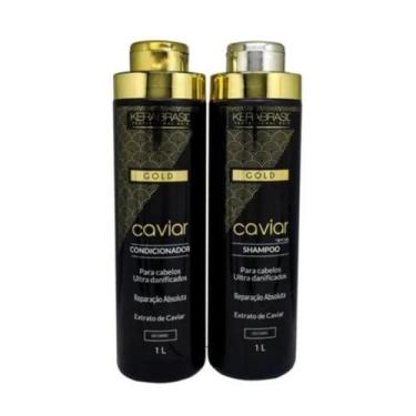 Imagem de Kit Kera Brasil Caviar Shampoo+Condicionador 1L