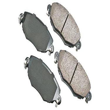 Imagem de Akebono EUR910 Euro Ultra Premium Kit de pastilhas de freio a disco de cerâmica, cinza