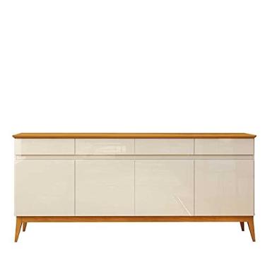 Imagem de Buffet 190cm Sala Jantar 4 Portas Magnum Edn Off White/cedro