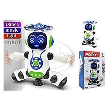Imagem de Brinquedo Robô Musical 360 Graus Com Som E Luz Ótimo Presente Brinquedo Boneco Musical Com Luz Dance Robot Robô Que Dança DIA DAS CRIANÇAS
