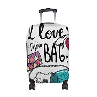 Imagem de U LIFE Capa protetora de mala de viagem para crianças, homens e mulheres, Multi, Only L...