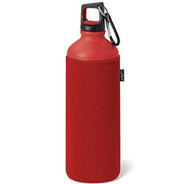 Imagem de Squeeze Alumínio 800 ml Sport com Luva Térmica TopGet Vermelho