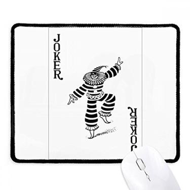 Imagem de Black Coringa Baralho Padrão Mousepad Borda Costurada Tapete Borracha Gaming Pad