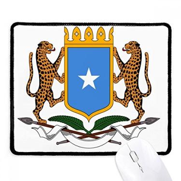 Imagem de Somalia Africa National Emblema Mousepad com borda costurada Tapete de borracha para jogos